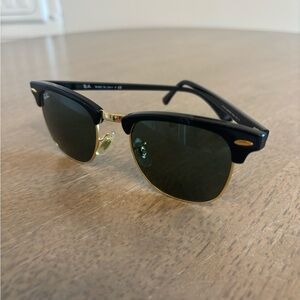 Ray-Ban Clubmaster Classic Black and Gold Sunglasses